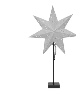 Vianočné dekorácie Markslöjd 704455 - Vianočná dekorácia SOLVALLA 1xE14/25W/230V strieborná 69 cm 704455