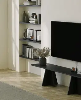 Obývacie steny TV skrinka / Obývacia stena Mushroom - Black
