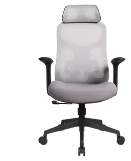 Kancelárske stoličky KONDELA Sulivan kancelárske kreslo svetlosivá/ sivá / čiierna