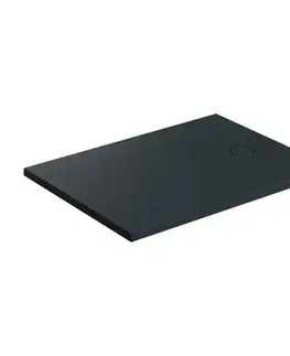 Vane OMNIRES - Sprchová vanička AQUAROCK kompozit, protišmyková, obdĺžniková 80 x 120 cm, čierna láva AQUAROCK80-120BLV