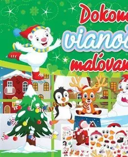 Nalepovačky, vystrihovačky, skladačky Dokonči vianočné maľovanky