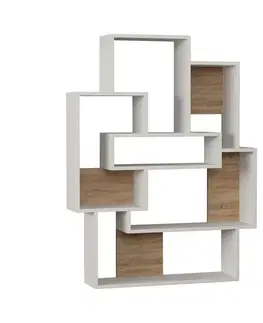 Knižnice Knižnica Barce - White, Oak