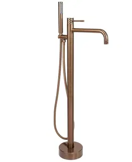 Kúpeľňové batérie REA - Voľne stojaca batéria Lungo Diamond Brush Copper REA-B2247