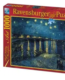 1000 dielikov Ravensburger Puzzle Vincent van Gogh: Hviezdna noc 1000 Ravensburger