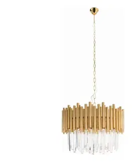 Svietidlá MAXLIGHT P0284 - Luster na reťazi VOGUE 12xE14/40W/230V pr. 60 cm zlatá P0284