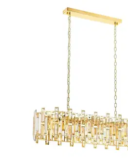 Svietidlá  Luster na reťazi CRYSTALLINE 13xE14/40W/230V zlatý 301AUR1265