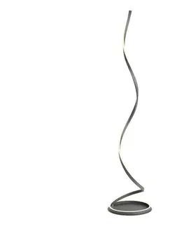 Lampy Redo 01-4283 - LED stmievateľná stojacia lampa SCROLL LED/30W/230V čierna 01-4283