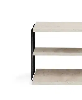 Konferenčné stolíky Príručný stolík / Odkladací stolík Lifon - Black, Travertine