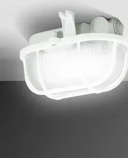 Vonkajšie moderné svietidlá Stropné svietidlo 90046 oválne IP54 60W biele