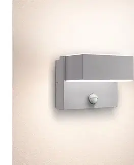 Záhradné lampy Eglo 97159 - LED Vonkajšie nástenné svietidlo so senzorom AZZINANO 2xLED/5,6W/230V 97159