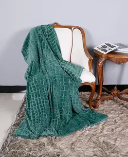 Jednofarebné deky Deka Bulgo 170x220 fľaša zelená