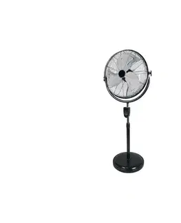 Ventilátory Eurolamp Priemyselný stojanový látor 100 W/230 V, Ø 46 cm, čierny 300-23504