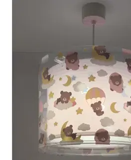 Svietidlá Dalber 41572S - Detský luster BABY TEDDY 1xE27/15W/230V ružová 41572MS