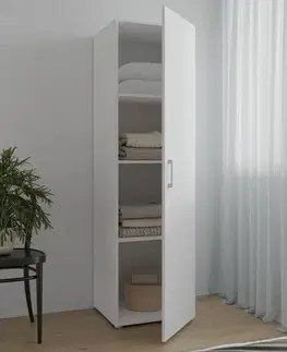 Kancelárske skrine KONDELA Romer New Typ 1 1D policová skriňa biela