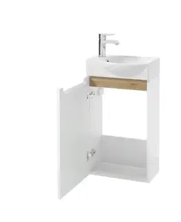 Kúpeľňový nábytok Kúpeľňová skrinka s umývadlom Naturel Stilla 39x60x22 cm biela lesk STILLAD04008UBL STILLAD04008UBL