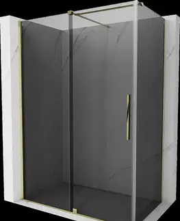 Sprchovacie kúty MEXEN/S - Velár sprchovací kút, posuvné dvere 160 x 90, grafit, zlato 871-160-090-41-50