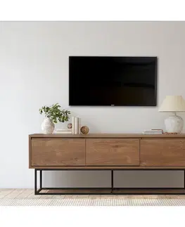 TV stolíky PATRIOTE TV stolík na nožičkách, orech/čierna