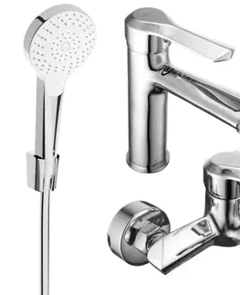 Sprchy a sprchové panely MEXEN/S - Saber R05 Set umývadlové a vaňové batérie s príslušenstvom, chróm 72103R05-00