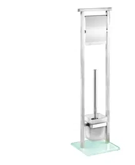 Svietidlá WENKO 22992100 - WC kefa DEBAR 18x73 cm nerez/satin/biela 22992100