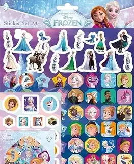 Nalepovačky, vystrihovačky, skladačky Samolepkový set 190+ Ľadové kráľovstvo