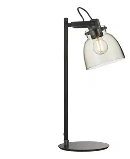 Lampy Endon 107012 - Stolná lampa URBAN 1xE27/10W/230V čierna/dymová čierna 107012