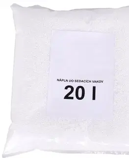 Sedacie vaky KONDELA EPS 20 náplň do sedacích vakov biela