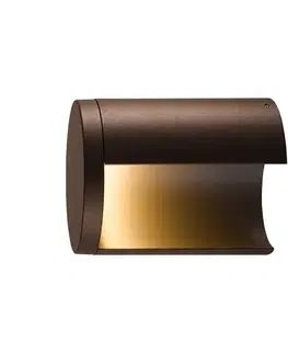 Záhradné lampy Panlux PN42100036 Záhradné LED nástenné svietidlo Costa N hnedá, 12 W