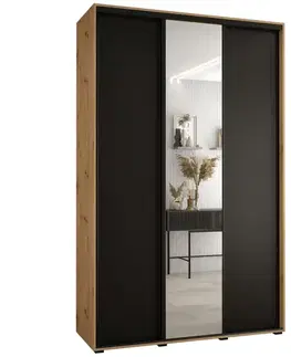 Šatníkové skrine Skriňa 45 Canaris 3 180 artisan/čierna/čierna
