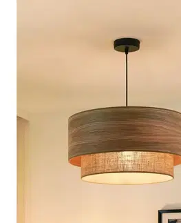 Svietidlá BRILAGI - Luster na lanku MONTANA BOHO 1xE27/15W/230V pr. 45 cm hnedá/čierna 608404