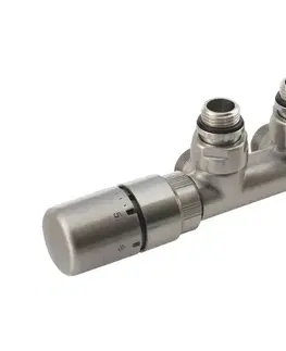 Svietidlá Sapho - Pripojovacia termostatická sada pre stredové pripojenie TWIN, ľavá, matná nerezová úprava CP3525S