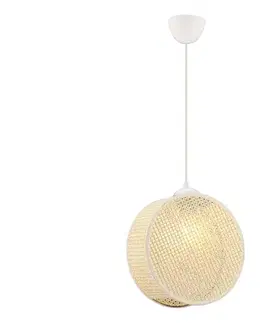 Svietidlá  Závesný luster na lane DRUM 1xE27/60W/230V krémový 390FLH2527
