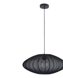 Svietidlá  Luster na lanku KINU 1xE27/20W/230V pr. 50 cm čierna 330598