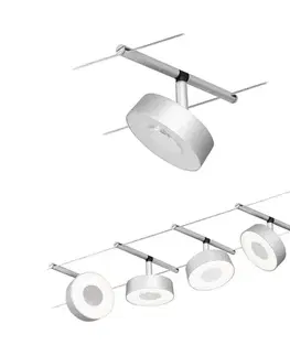 Svietidlá Paulmann 94475 - SADA 5xLED/5W Kompletný lanový systém CIRCLE 230V matný chróm 94475