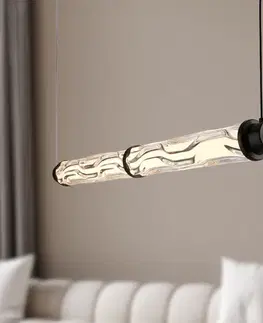 Stropná svetla CORTE lampa wisząca pozioma czarny matowy 18W LED 3000K klosz bezbarwny