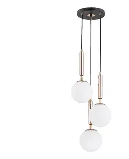 Svietidlá  Luster na lanku VOLDA 3xE14/10W/230V pr. 28 cm mosadz 62202