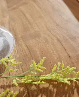 Komody DELIFE Komoda Live-Edge 147 cm akácia prírodná 3 dvierka 3 zásuvky