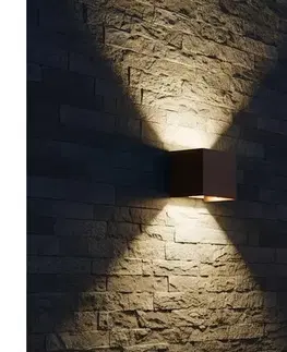LED osvetlenie Ideal Lux - LED Vonkajšie nástenné svietidlo ATOM LED/12W/230V IP54 hnedá 313443
