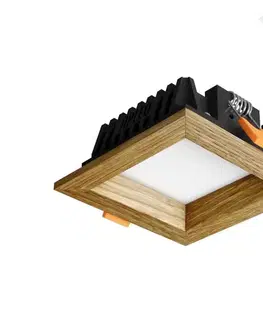 Svietidlá APLED - LED Podhľadové SQUARE WOODLINE LED/3W/230V 3000K 9x9 cm dub masív 21284