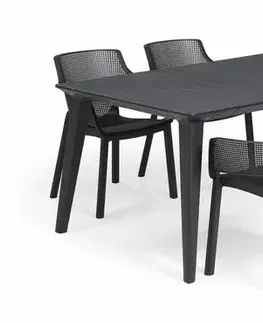 Záhradné plastové zostavy Elvisia Záhradný set DAYANA 4 + 1 | grafit
