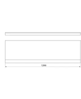 Sprchové vaničky POLYSAN - DEEP PLAIN NIKA panel, 120x36cm 84899