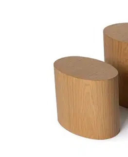 Konferenčné stolíky Súprava príručných stolíkov Elipse Set - Oak