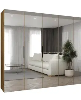 Šatníkové skrine Skriňa Marbella III 300 artisan čierna