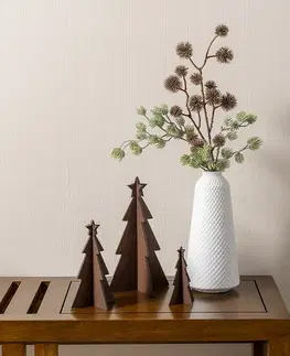 Vianočné dekorácie Dekorácia Rustic Trees 3 ks hnedá
