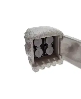 Záhradné lampy  XSTA-224G - Vonkajší stĺpik so 4 zásuvkami IP44 XSTA-224G