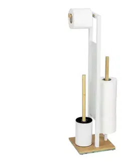 Svietidlá WENKO 26214100 - WC sada RIVALTA 18x70 cm hnedá/biela 26214100