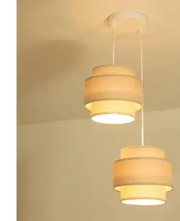 Svietidlá BRILAGI - Luster na lanku RESNA 2xE27/60W/230V pr. 30 cm béžový H0367