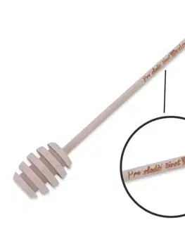Naberačky SKVELER Naberačka na med drevená, 18cm, Skveler