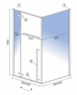 Sprchovacie kúty REA/S - Sprchovací kút FARGO 90x90 - zlatý So sprchovou vaničkou Savoy KPL-K4903
