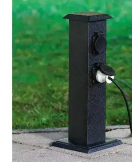 Záhradné lampy EGLO 93426 - Vonkajší záhradný stĺpik so zásuvkami SCHUKO IP44 93426