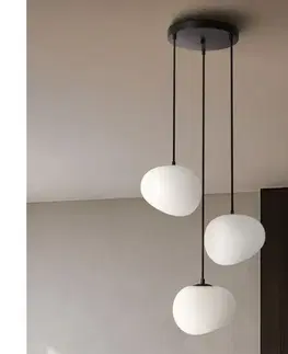 Svietidlá BRILAGI - Závesné svietidlo na lanku PEBBLES 3xE27/40W/230V pr. 42 cm čierna ALA-56894